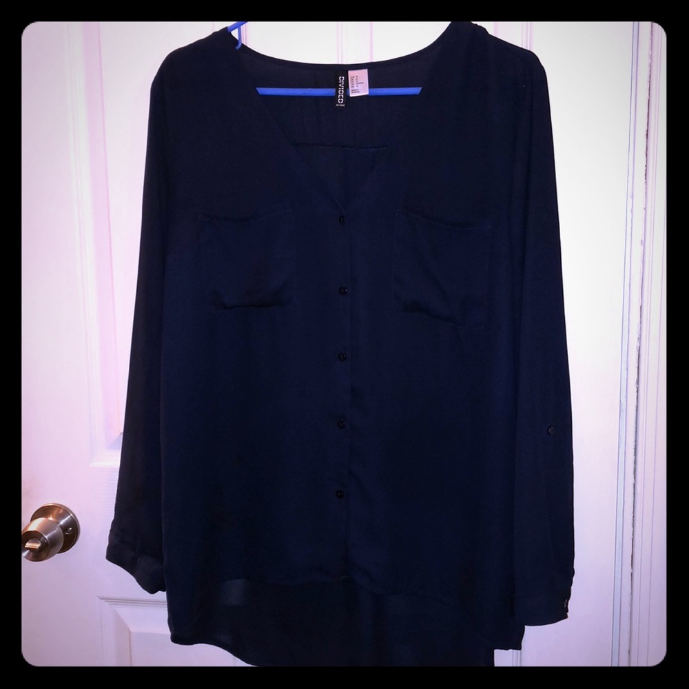 Navy blue blouse